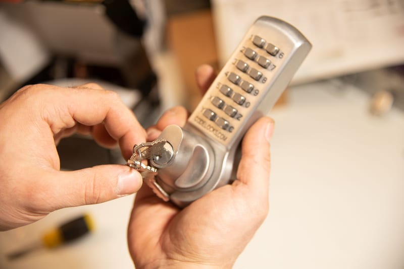 Locksmith team at work