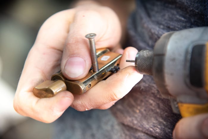 Rekeying a door lock after moving into a new home